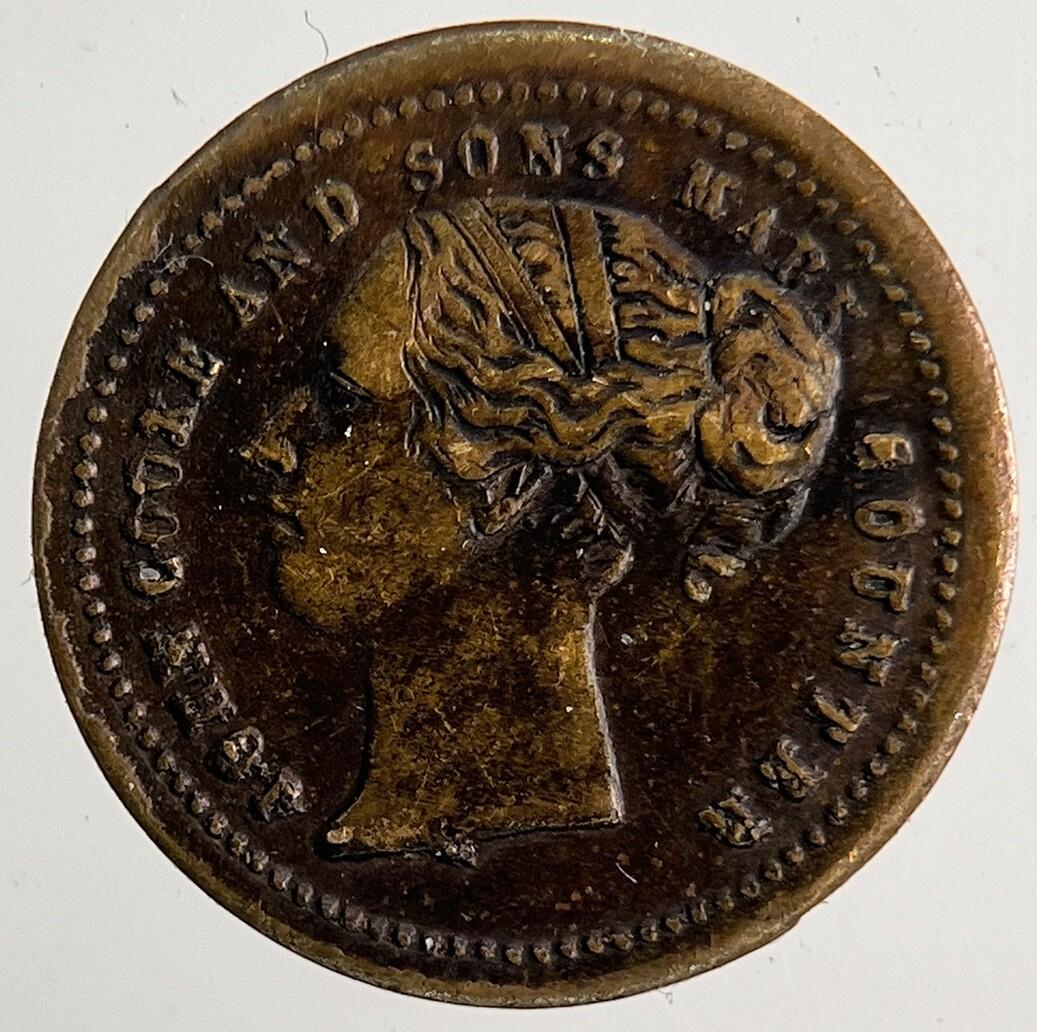 1800’s Victoria Toy Money Coin Token | Fine Collectable Grade | a9139