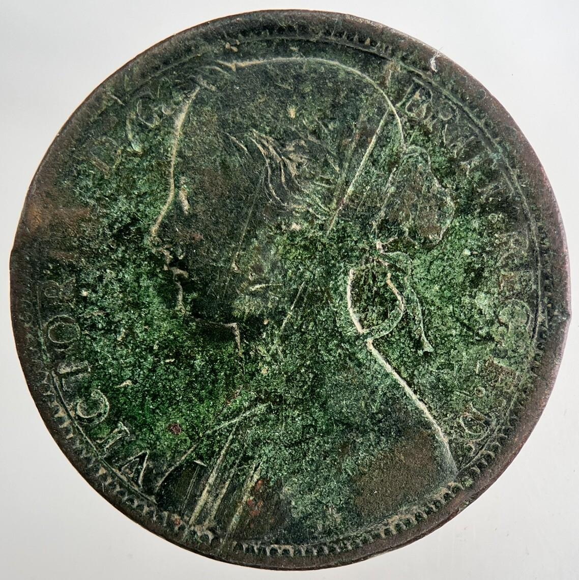 1872 Victoria One Penny Coin | Fine Collectable Grade | a9423