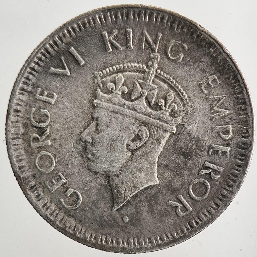 1944 India 1/4 Quarter Rupee Silver Coin | Very High Grade | a9101