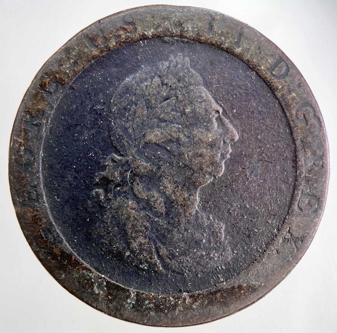 1797 George III 3rd Cartwheel One Penny Coin | Fine Collectable Grade | a9055