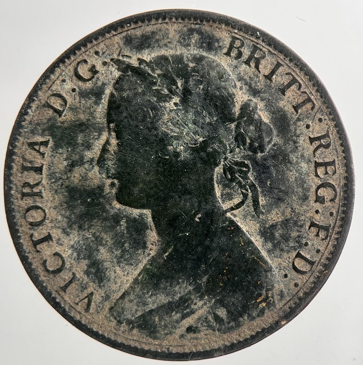 1863 Victoria Half-Penny Coin | Fine Collectable Grade | a9304