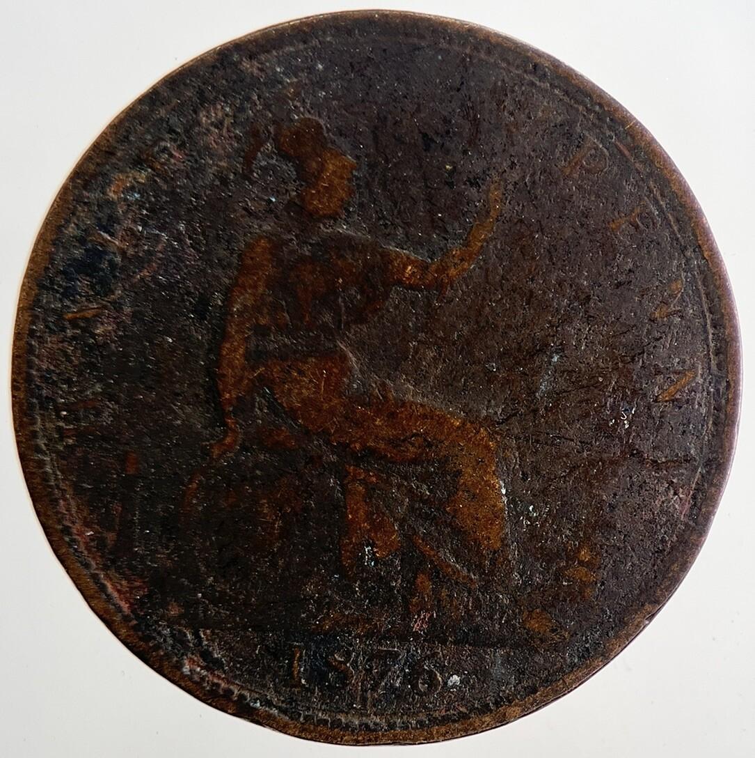 1876 Victoria Half-Penny Coin | Collectable Grade | a9410