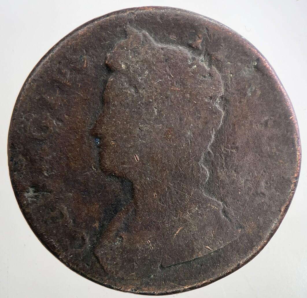 1735 George 2nd II Half-Penny British Coin | Collectable Grade | a9330