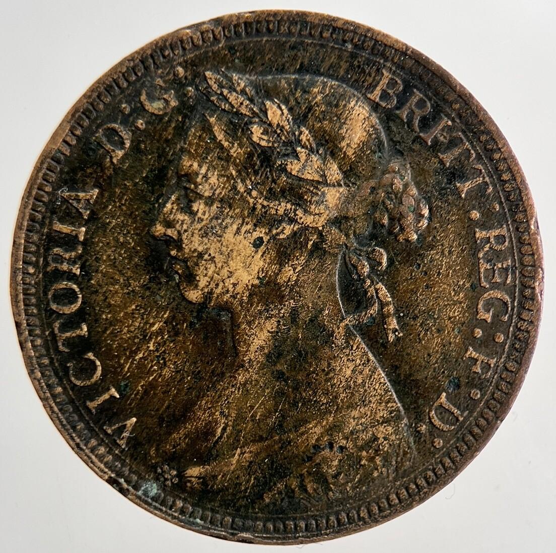 1887 Victoria Half-Penny Coin | Fine Collectable Grade | a9407