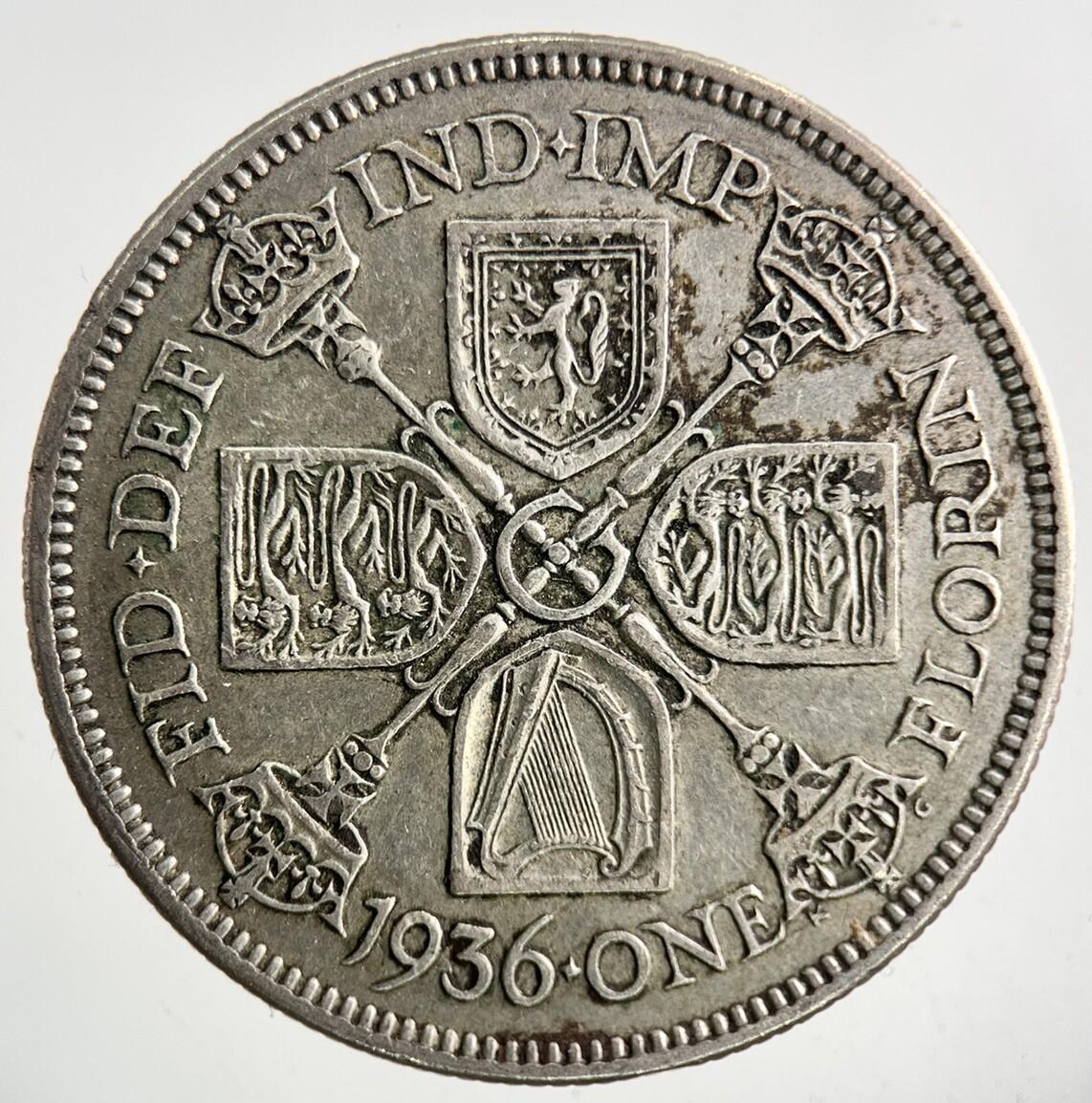 1936 George V Silver Florin Coin | Fine Collectable Grade