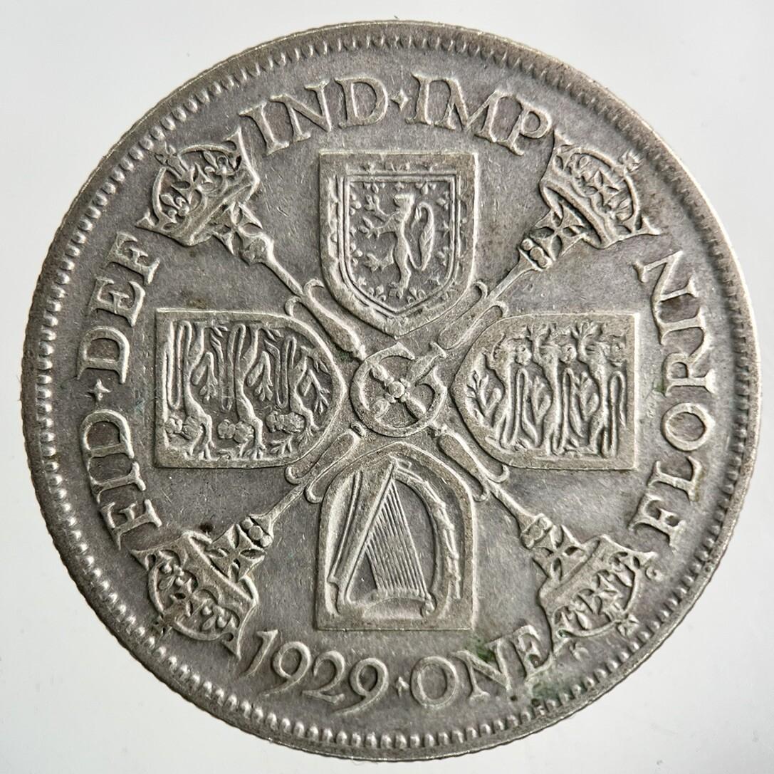 1929 George V Silver Florin Coin | Fine Collectable Grade