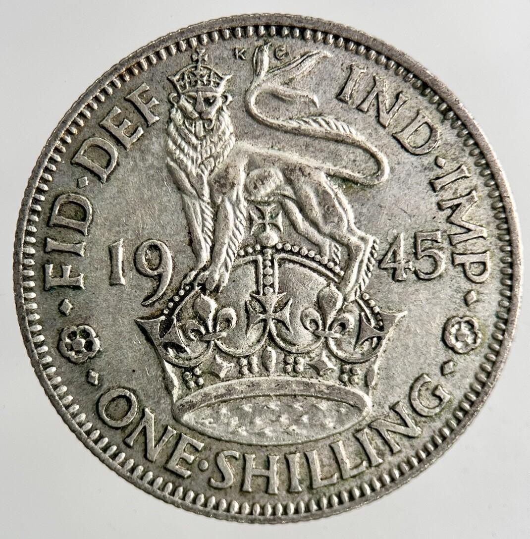 1945 George VI Silver Shilling Coin | Very High Grade