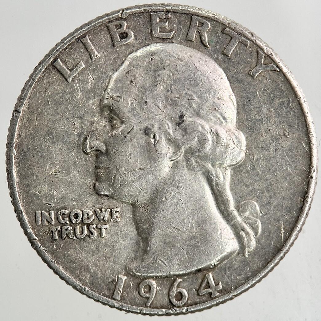 1964 US USA Quarter Dollar Silver Coin | Collectable Grade