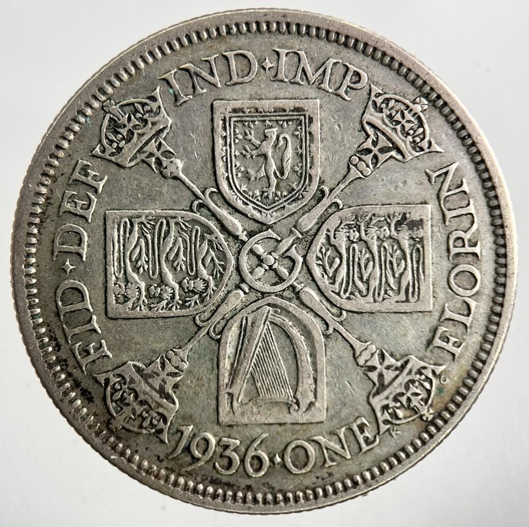 1936 George V Silver Florin Coin | Fine Collectable Grade