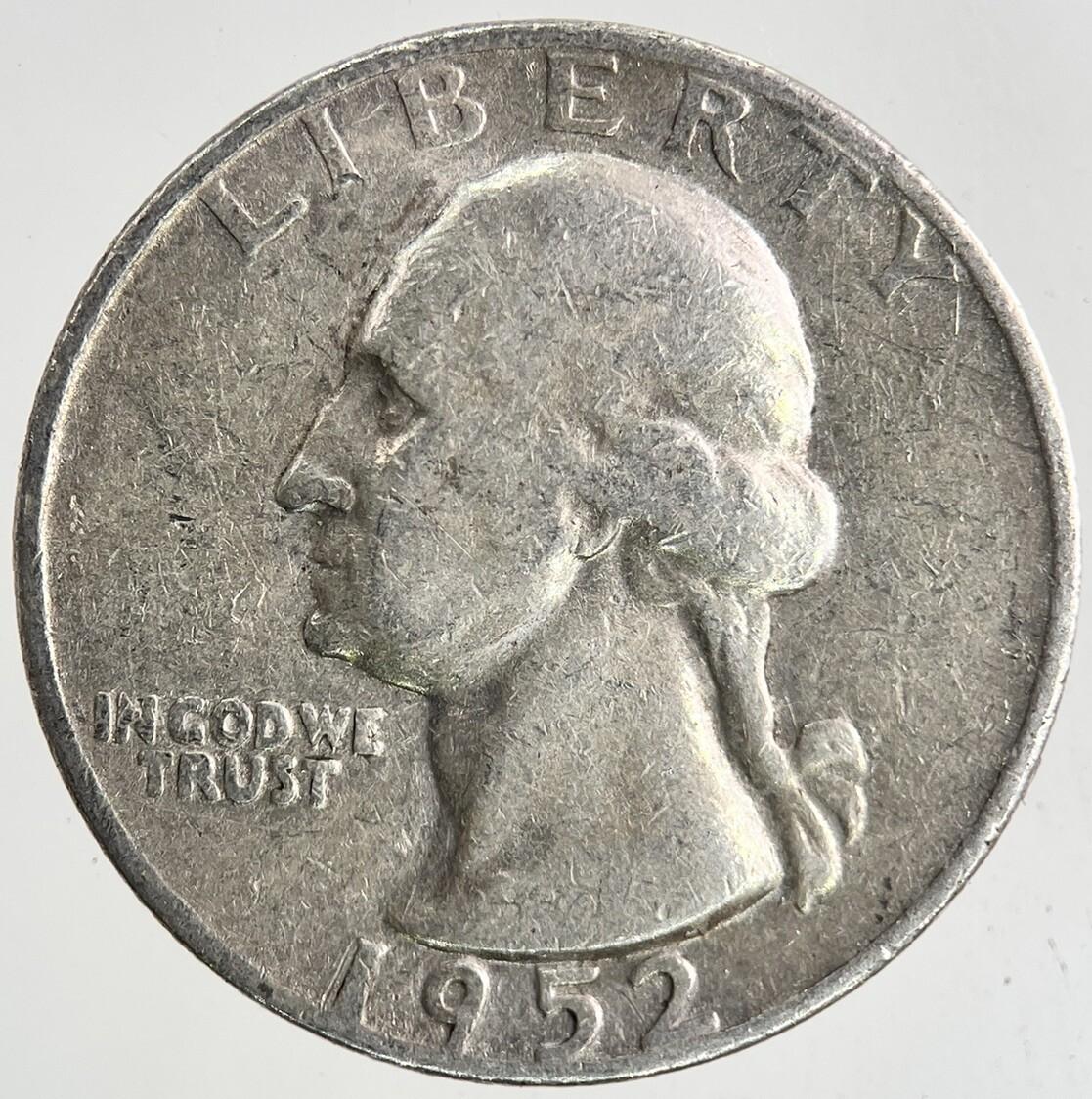 1952-D US USA Quarter Dollar Silver Coin | Collectable Grade