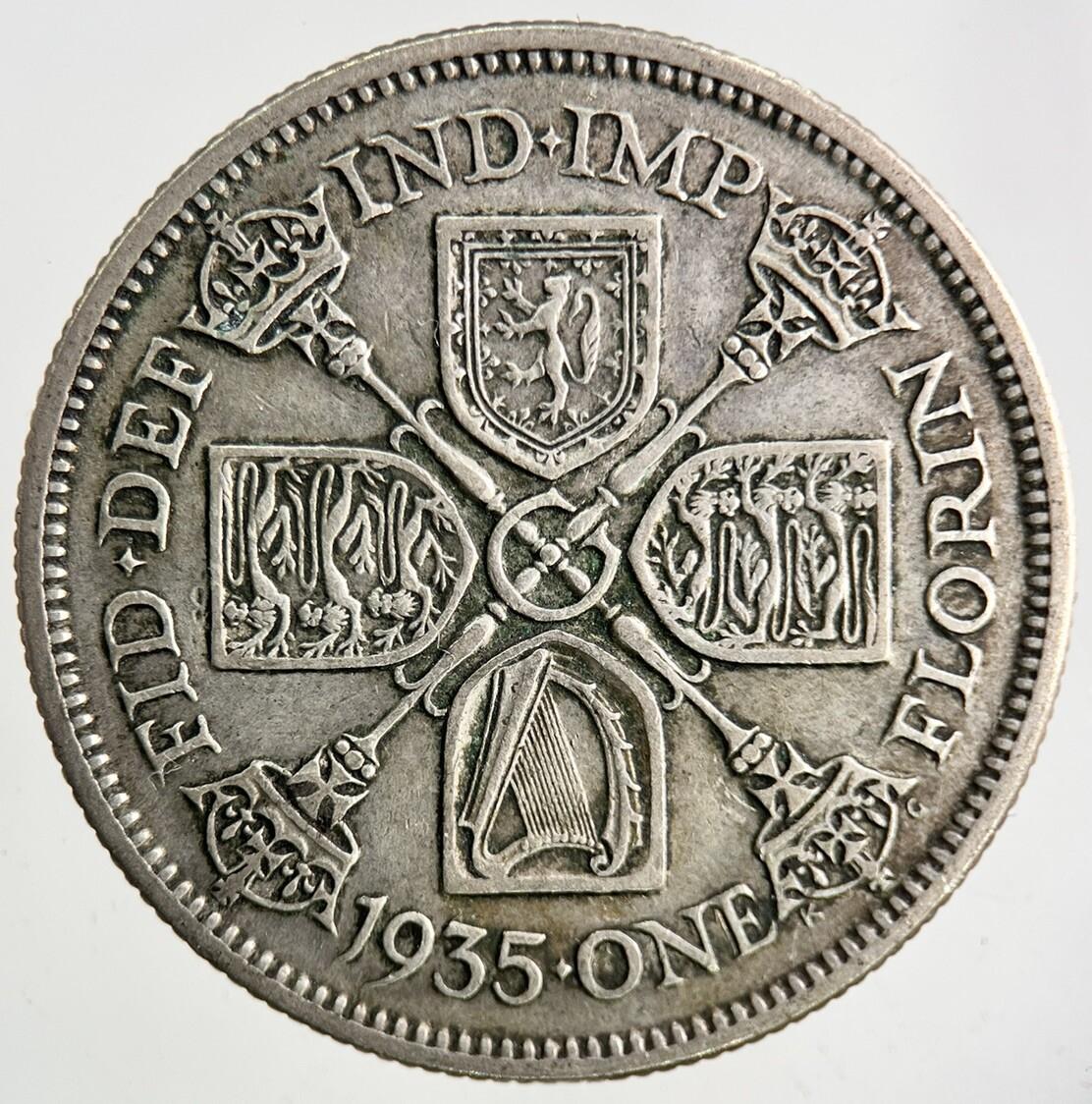 1935 George V Silver Florin Coin | Fine Collectable Grade