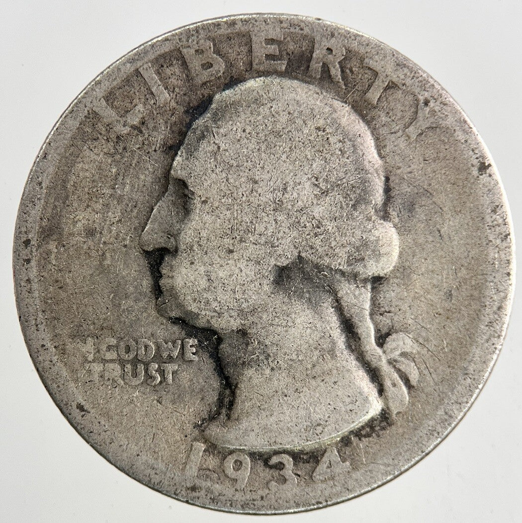 1934 US USA Quarter Dollar Silver Coin | Collectable Grade