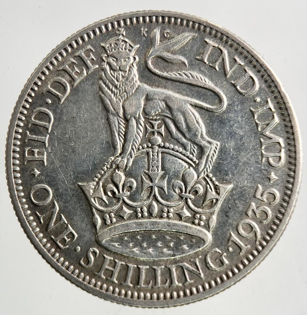 1935 George V Silver Shilling Coin | Fine Collectable Grade