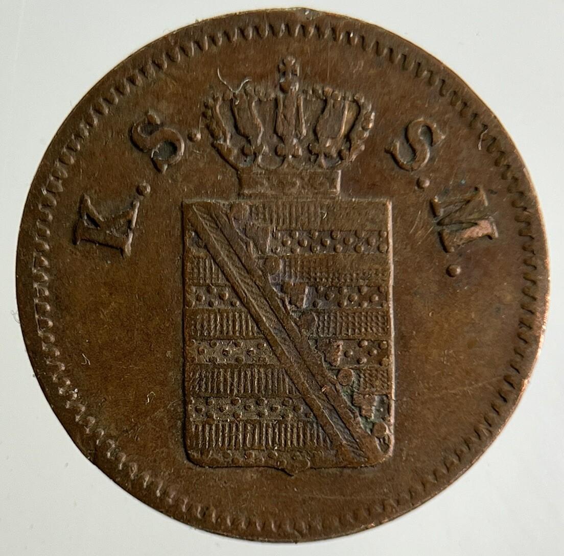 1856 Germany Prussia 1 Pfennig Coin | Fine Collectable Grade