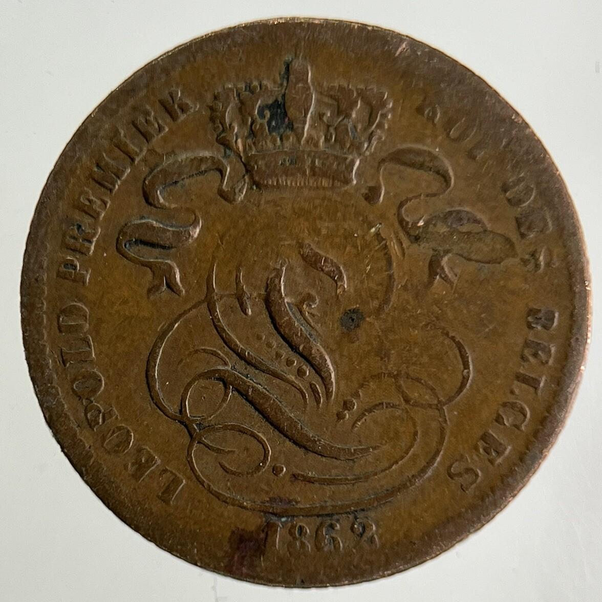 1862 Belgium 1 Centime Coin | Collectable Grade