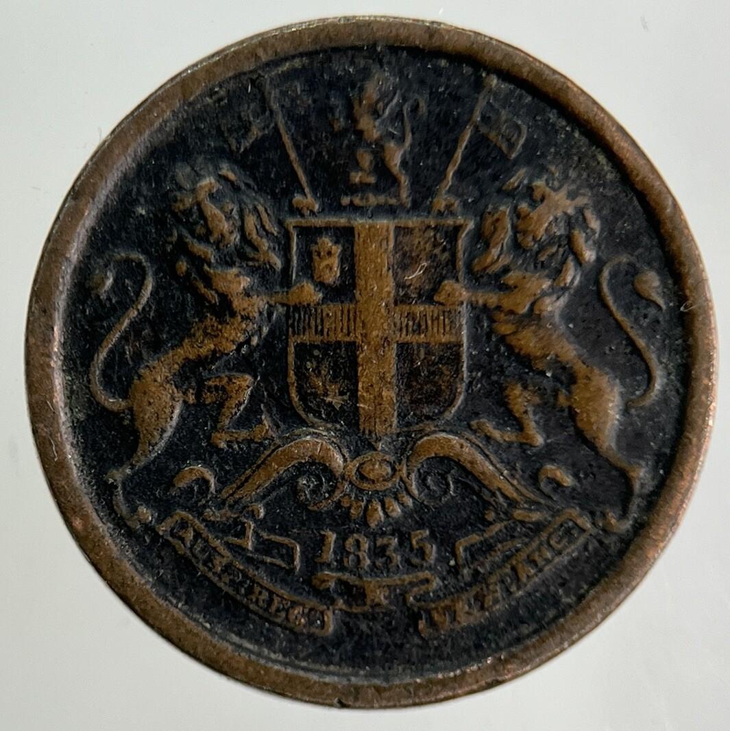 1835 India 1/12 Anna Coin | Fine Collectable Grade
