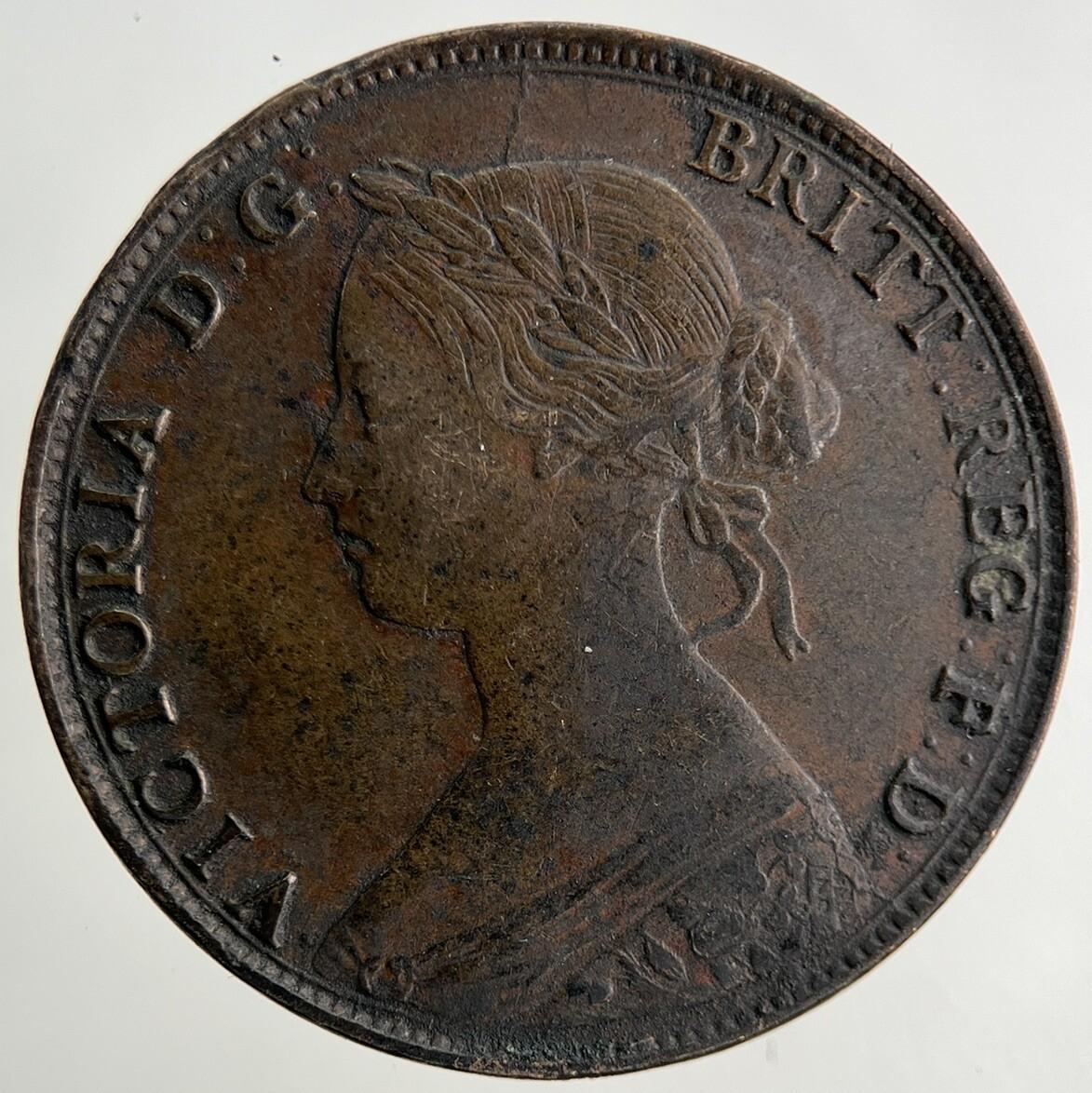 1861 Victoria Half-Penny Coin | Very High Grade