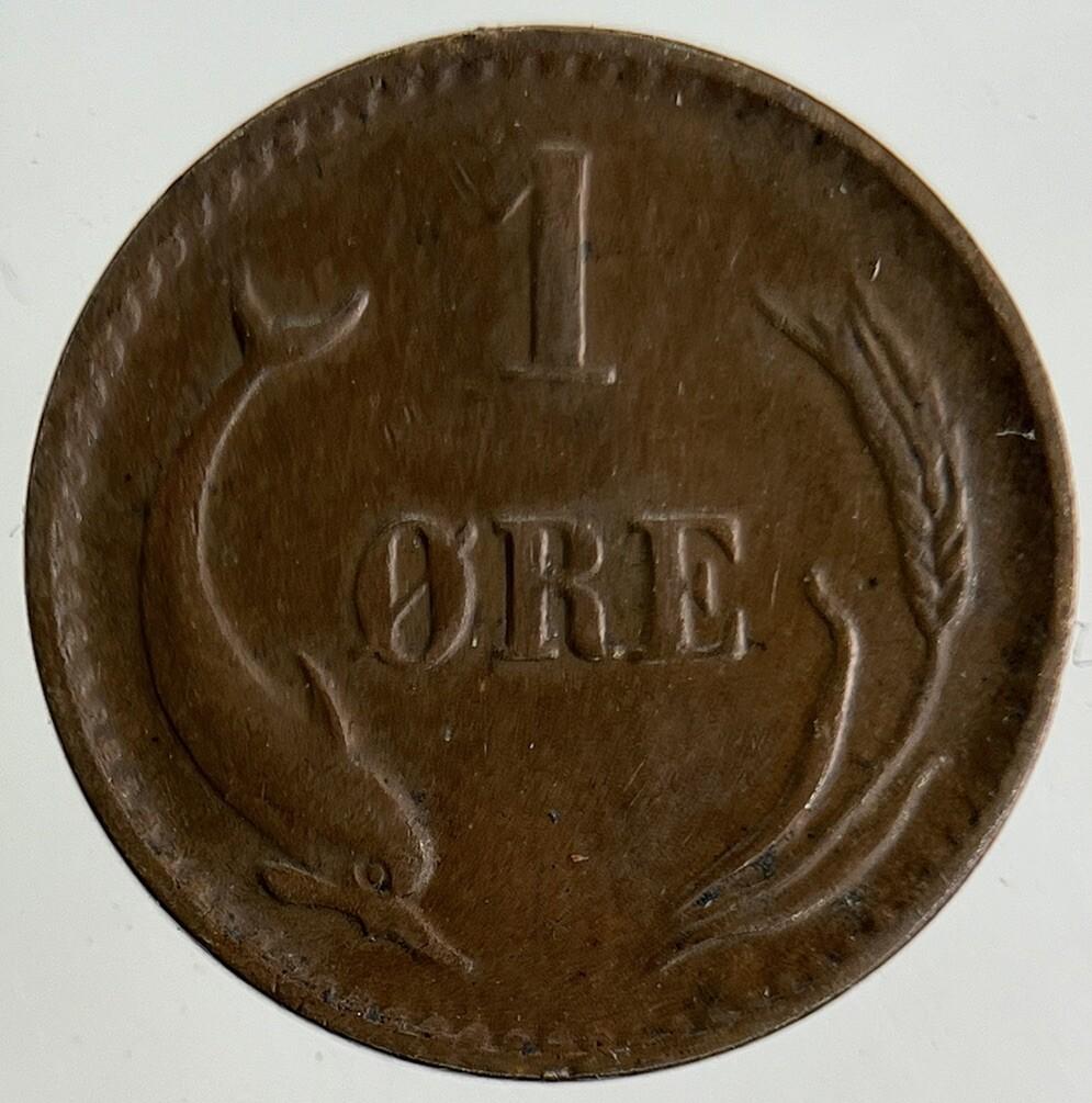 1887 Denmark 1 Ore Coin | Very High Grade