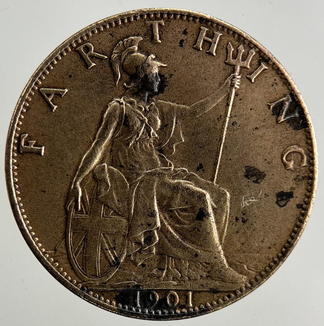 1901 Victoria Farthing Coin | Fine Collectable Grade
