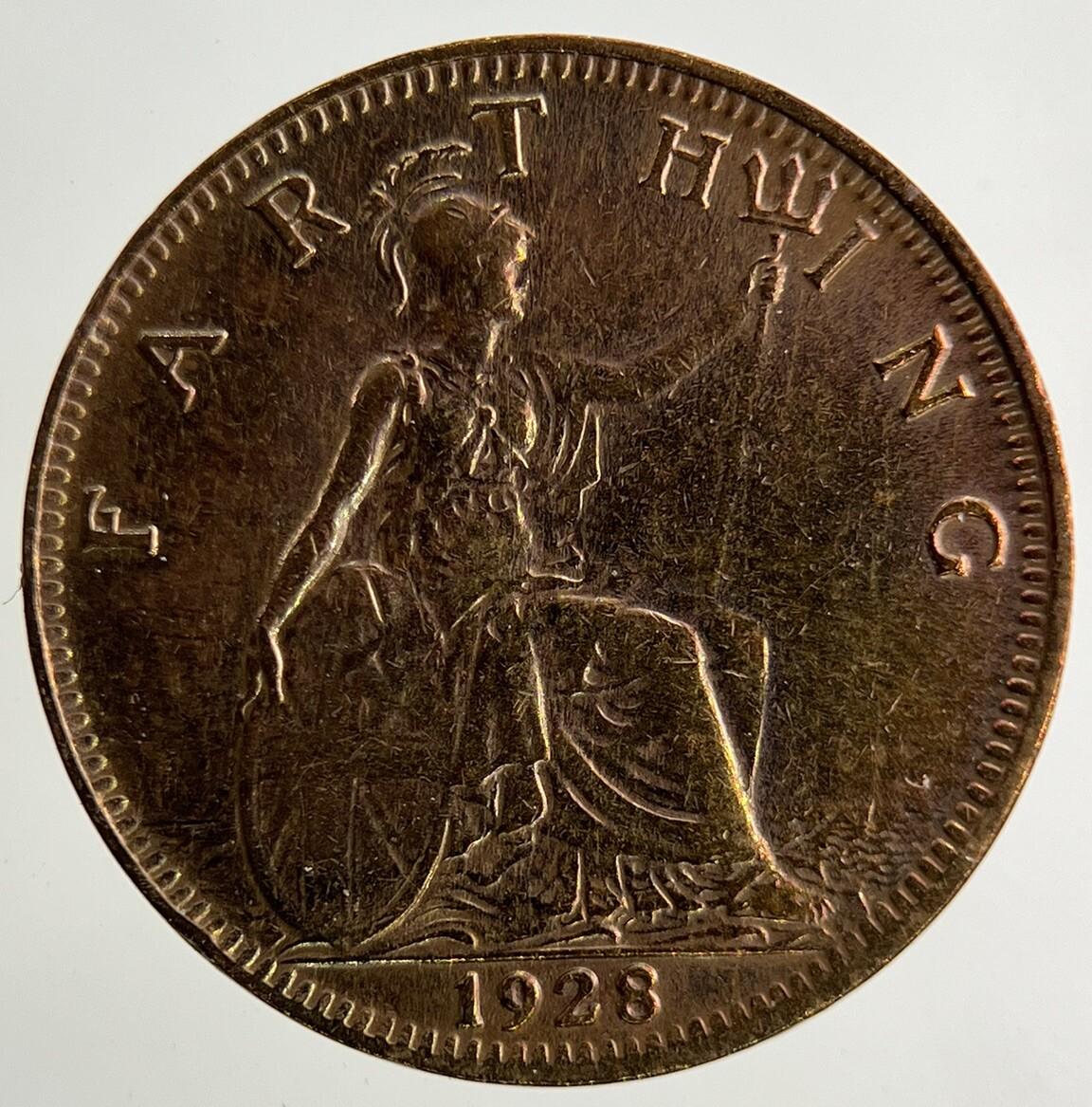 1928 George V Farthing Coin | Fine Collectable Grade