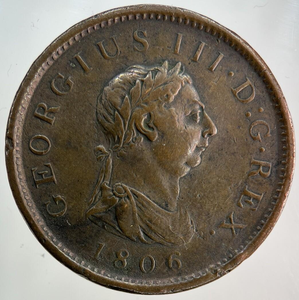 1806 George III 3rd One Penny Coin | Fine Collectable Grade