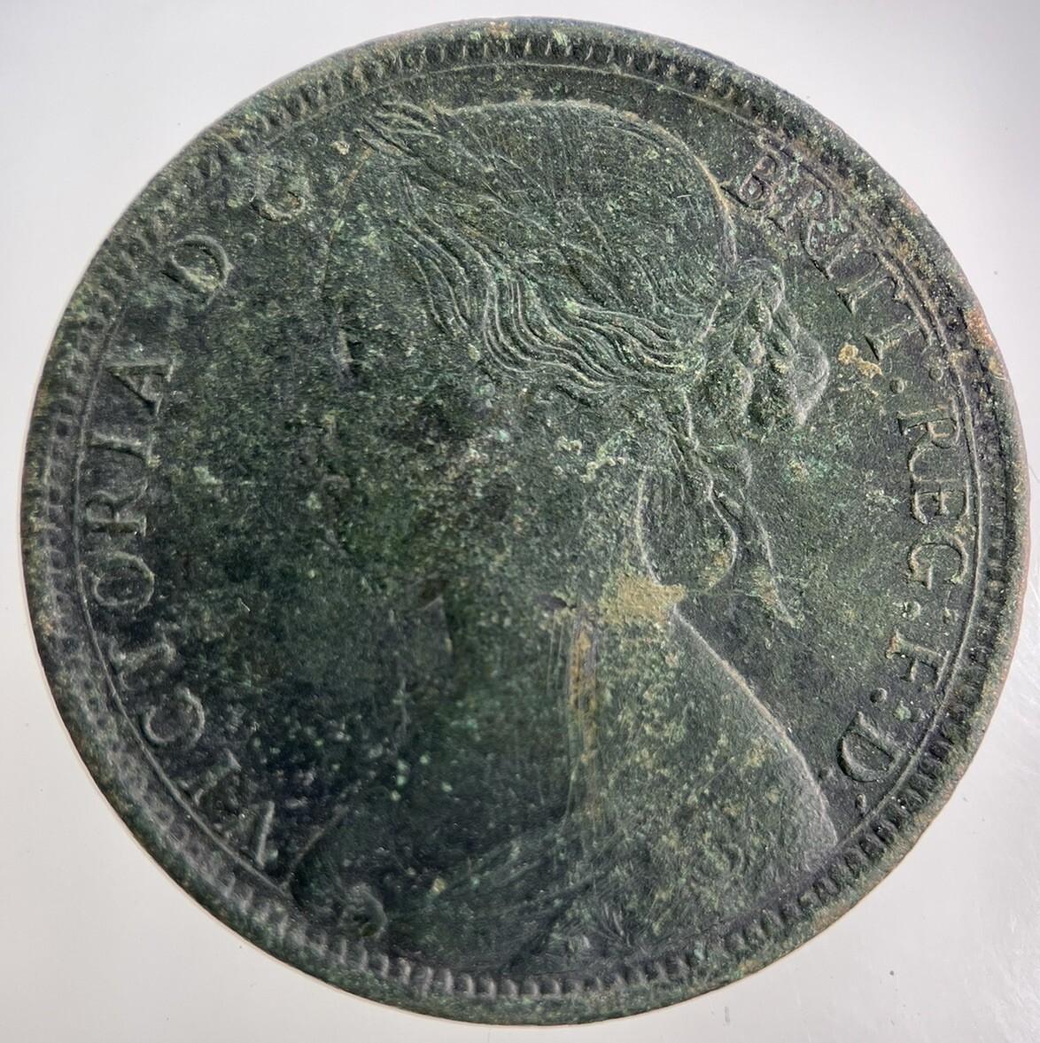 1862 Victoria One Penny Coin | Fine Collectable Grade