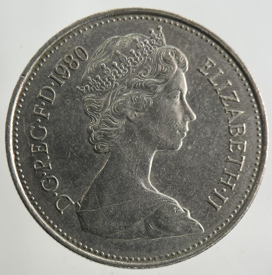 1980 Elizabeth II 2nd 5p Five-Pence Coin | Fine Collectable Grade