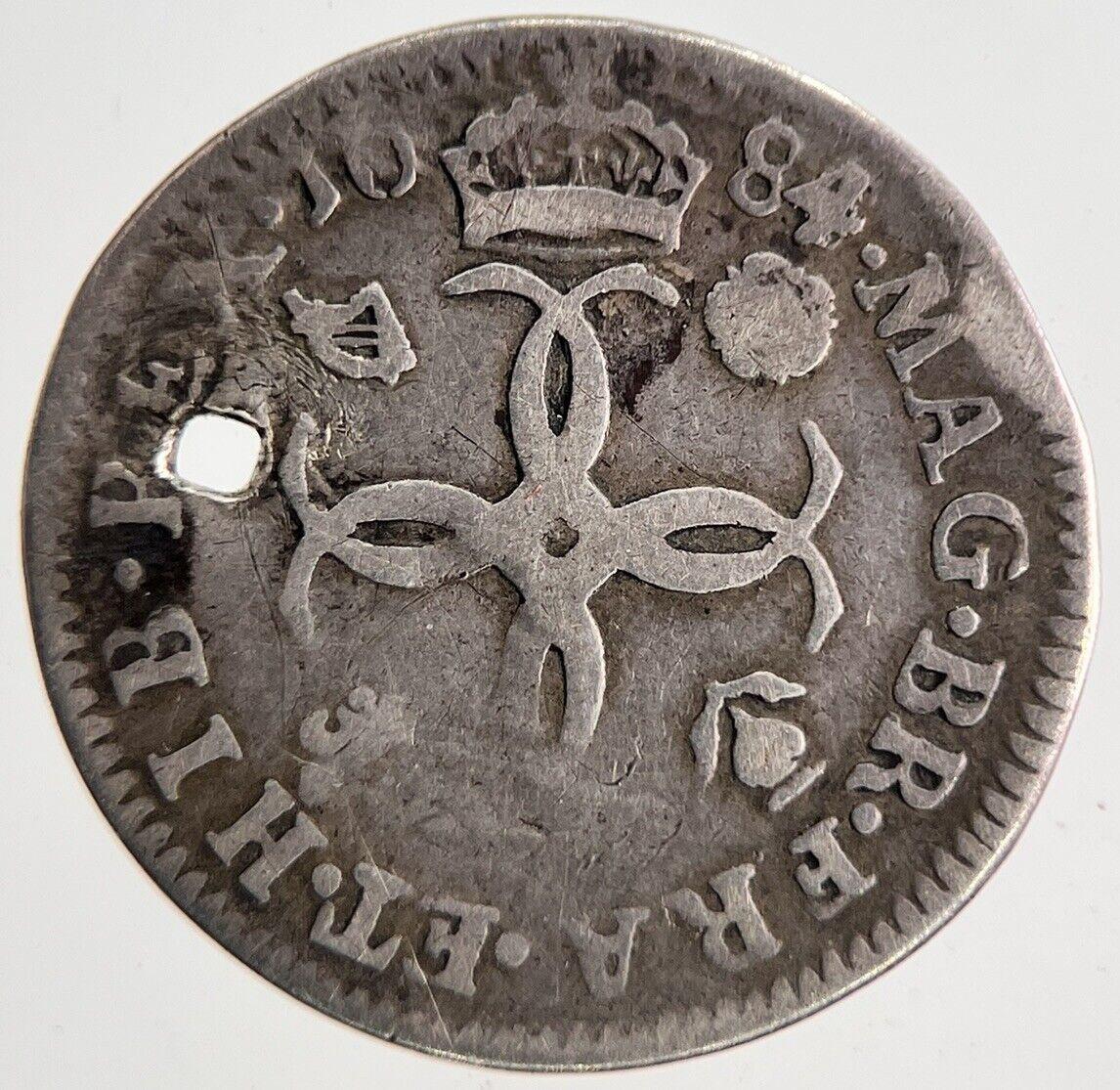 1684 Charles II 2nd Maundy Four-Pence Silver Coin | Collectable Grade | a6918