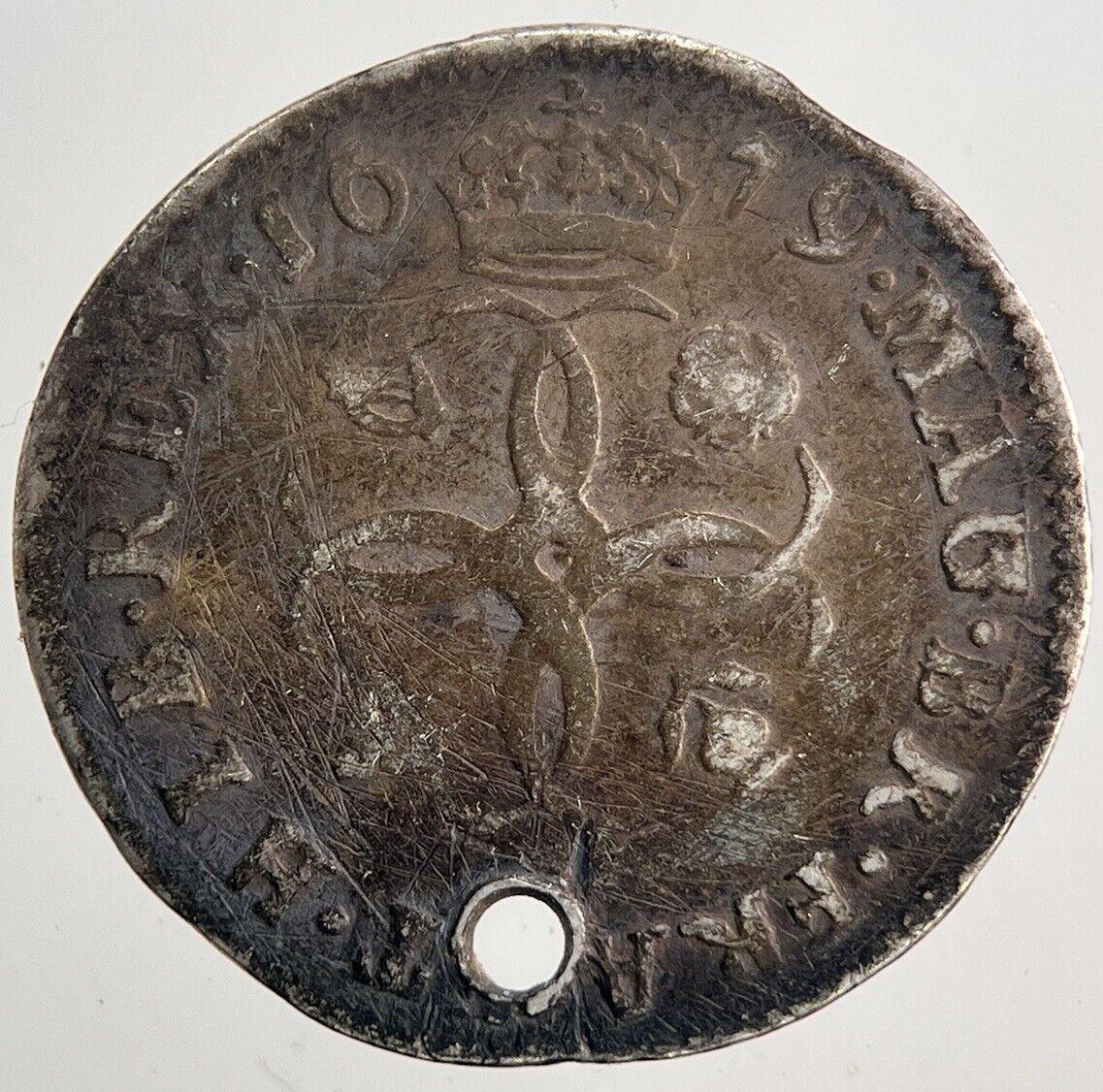 1679 Charles II 2nd Maundy Four-Pence Silver Coin | Fine Collectable Grade