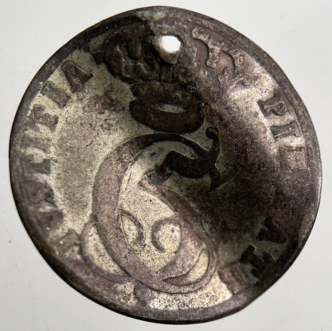 1694 Denmark VIII 8 Skilling Bent Silver Coin | Collectable Grade | a5415
