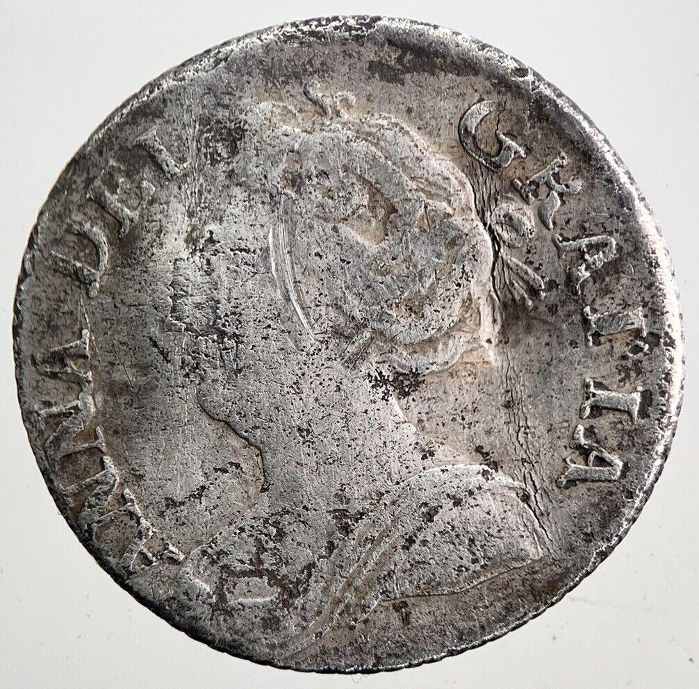 1711 Anne Sixpence Silver Coin | Collectable Grade | a5968