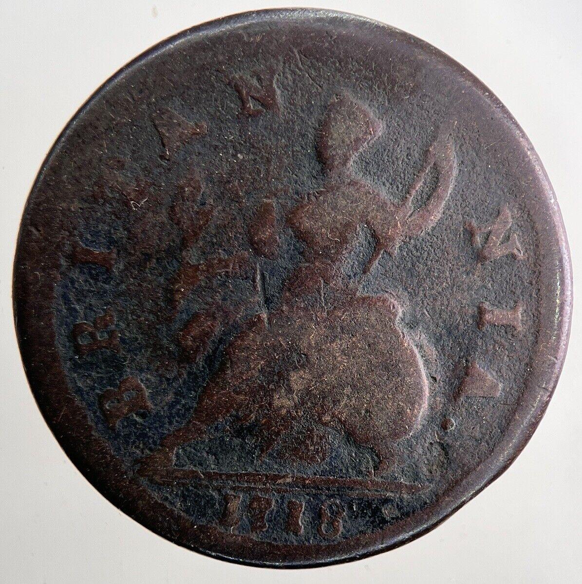 1718 George I 1st Half-Penny Coin | Collectable Grade | a9457