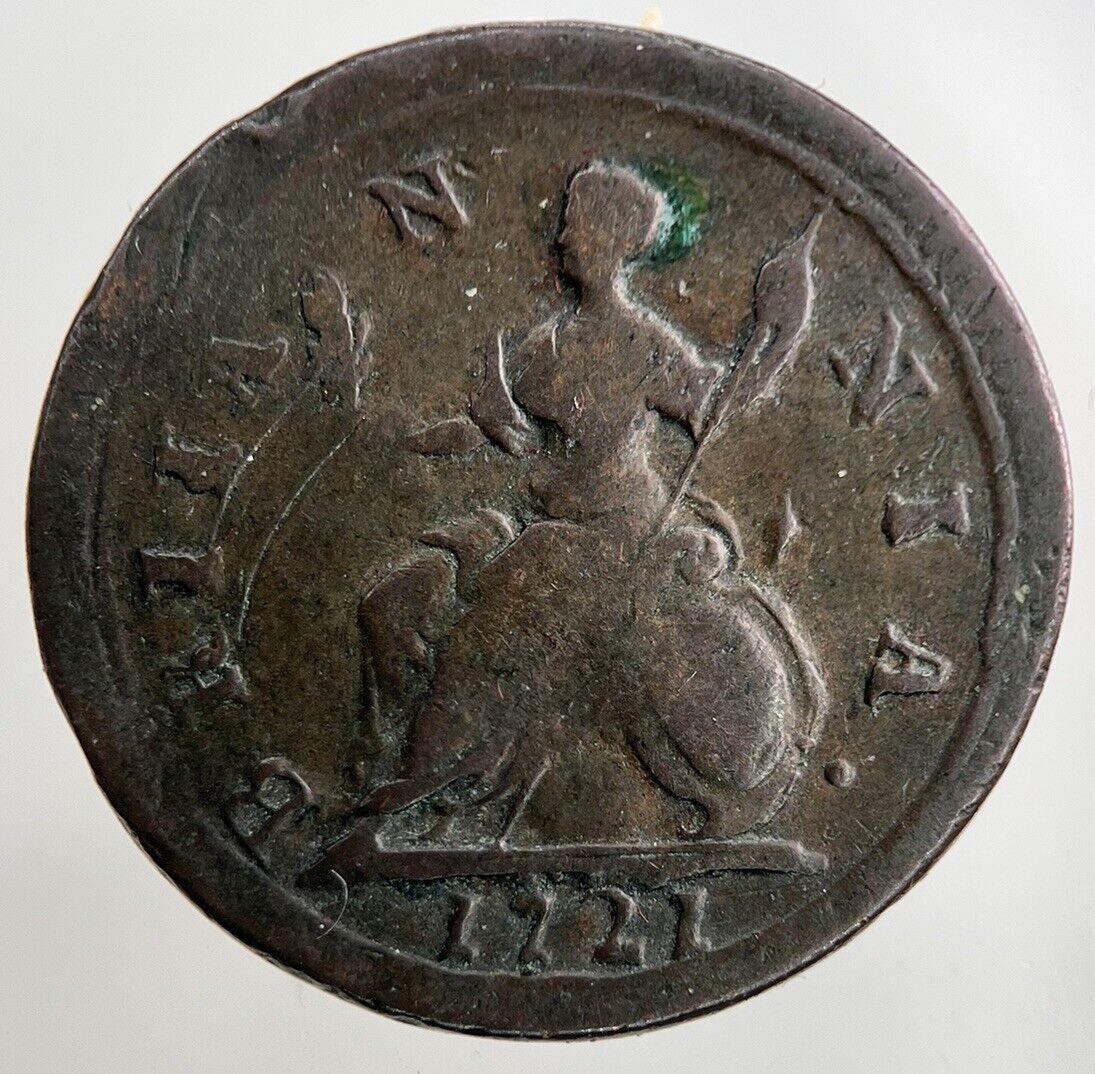 1721 George I 1st Farthing Coin | Fine Collectable Grade