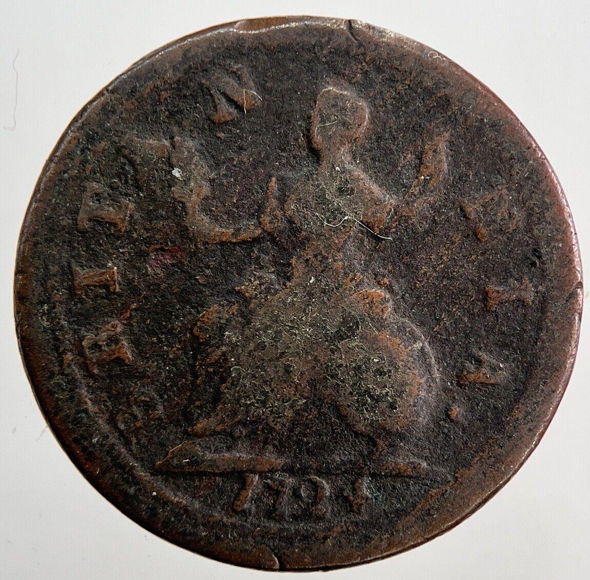 1724 George I 1st Farthing Coin | Collectable Grade | a6047