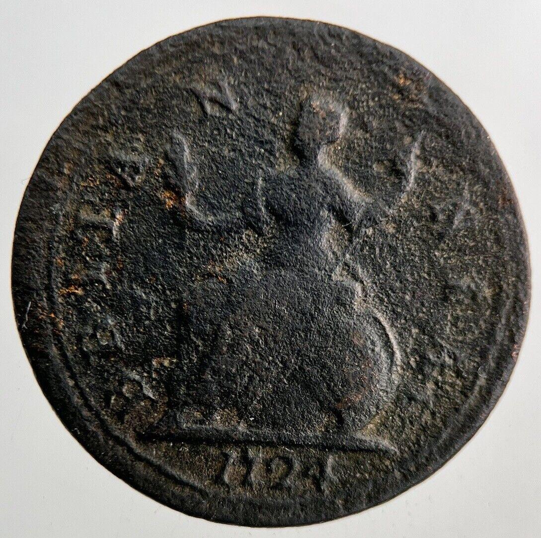 1724 George I 1st Farthing Coin | Fine Collectable Grade