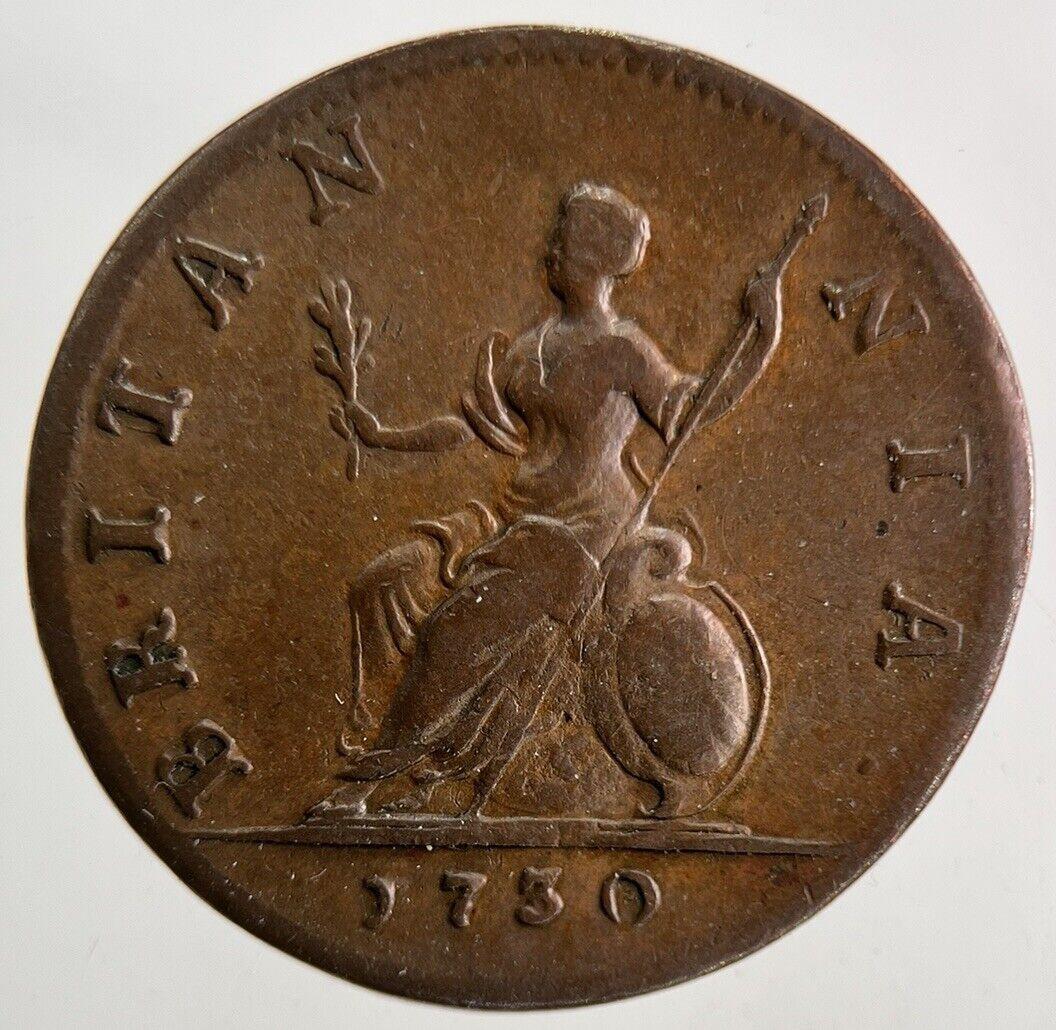 1730 George II 2nd Farthing Coin | Very High Grade