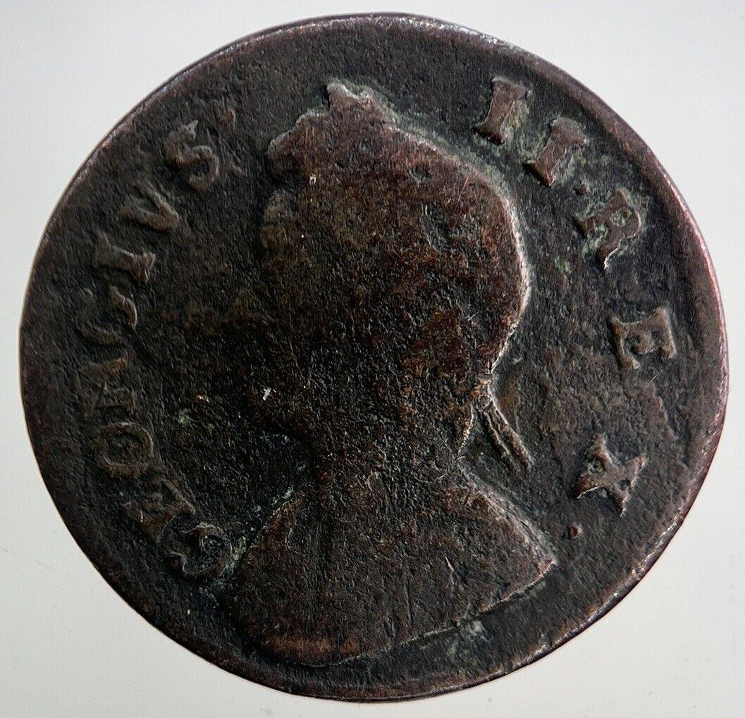 1734 George II 2nd Farthing Coin | Fine Collectable Grade
