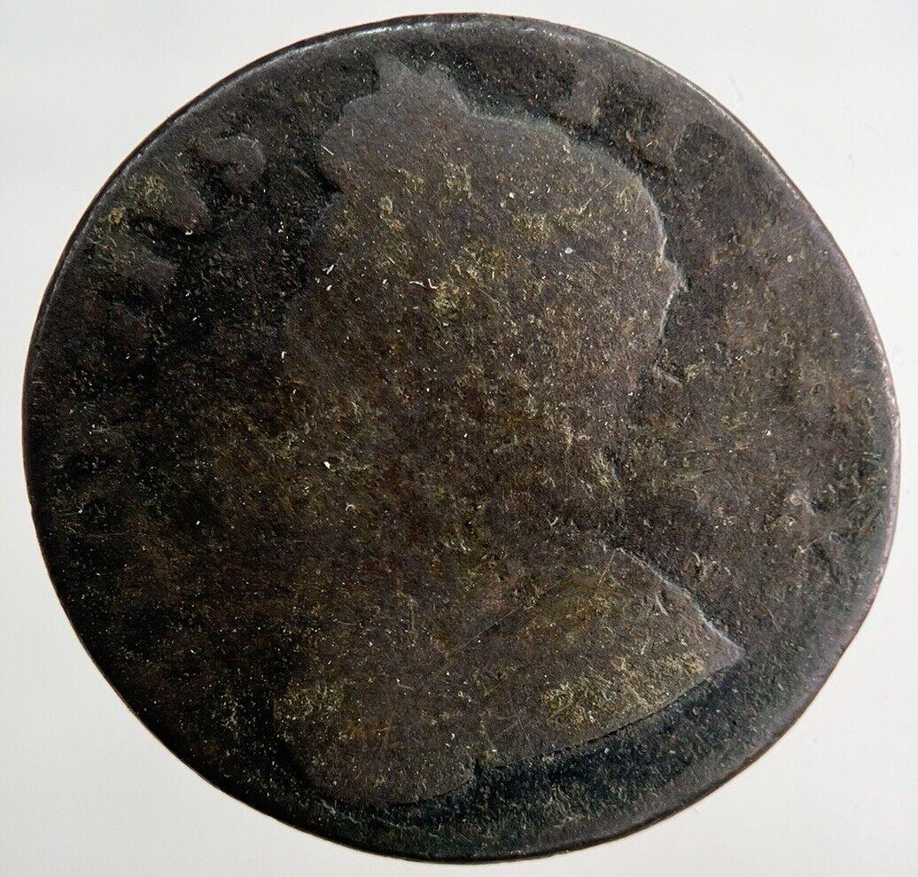 1734 George II 2nd Half-Penny Coin | Fair Grade