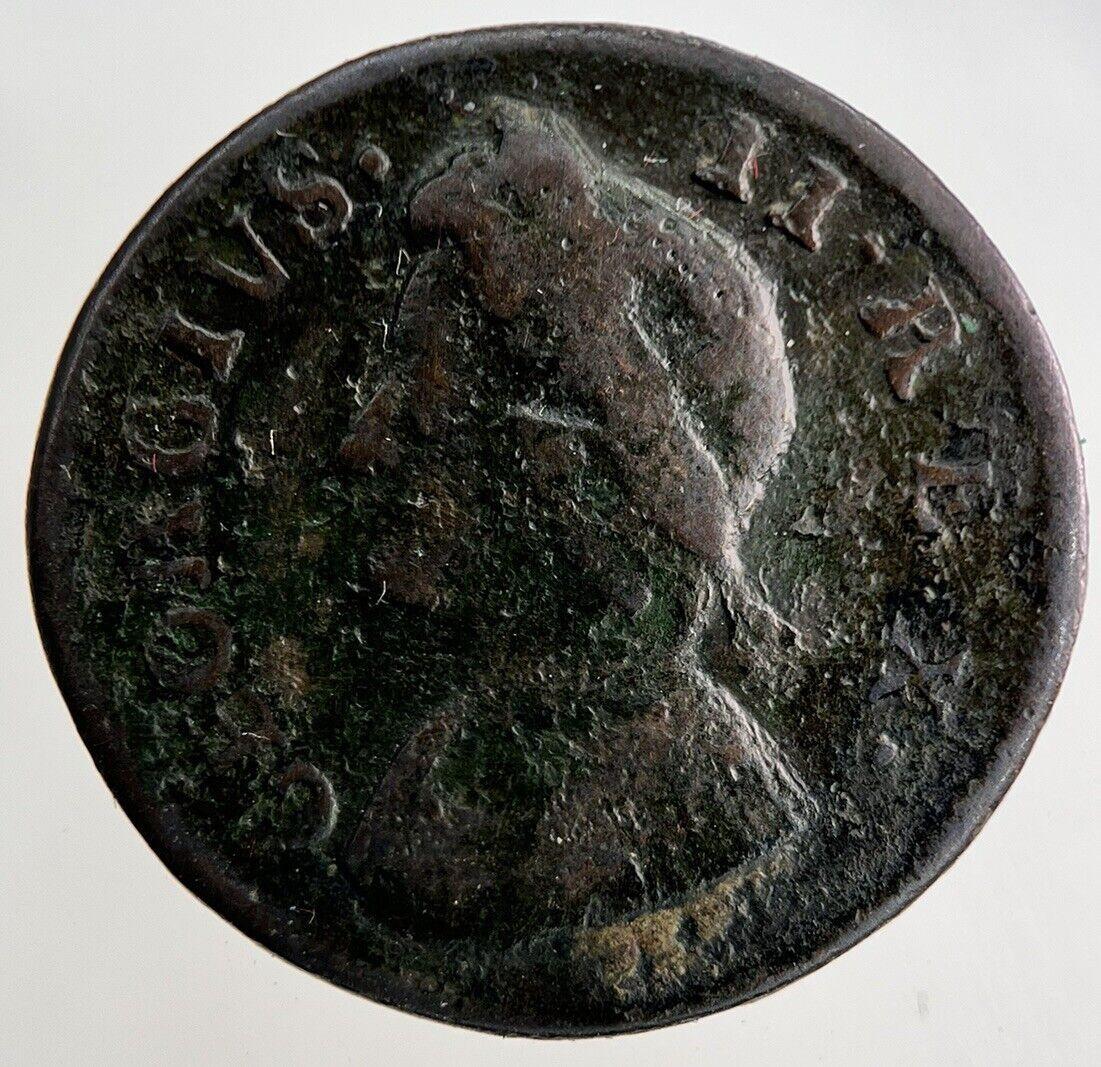 1733 George II 2nd Farthing Coin | Fine Collectable Grade