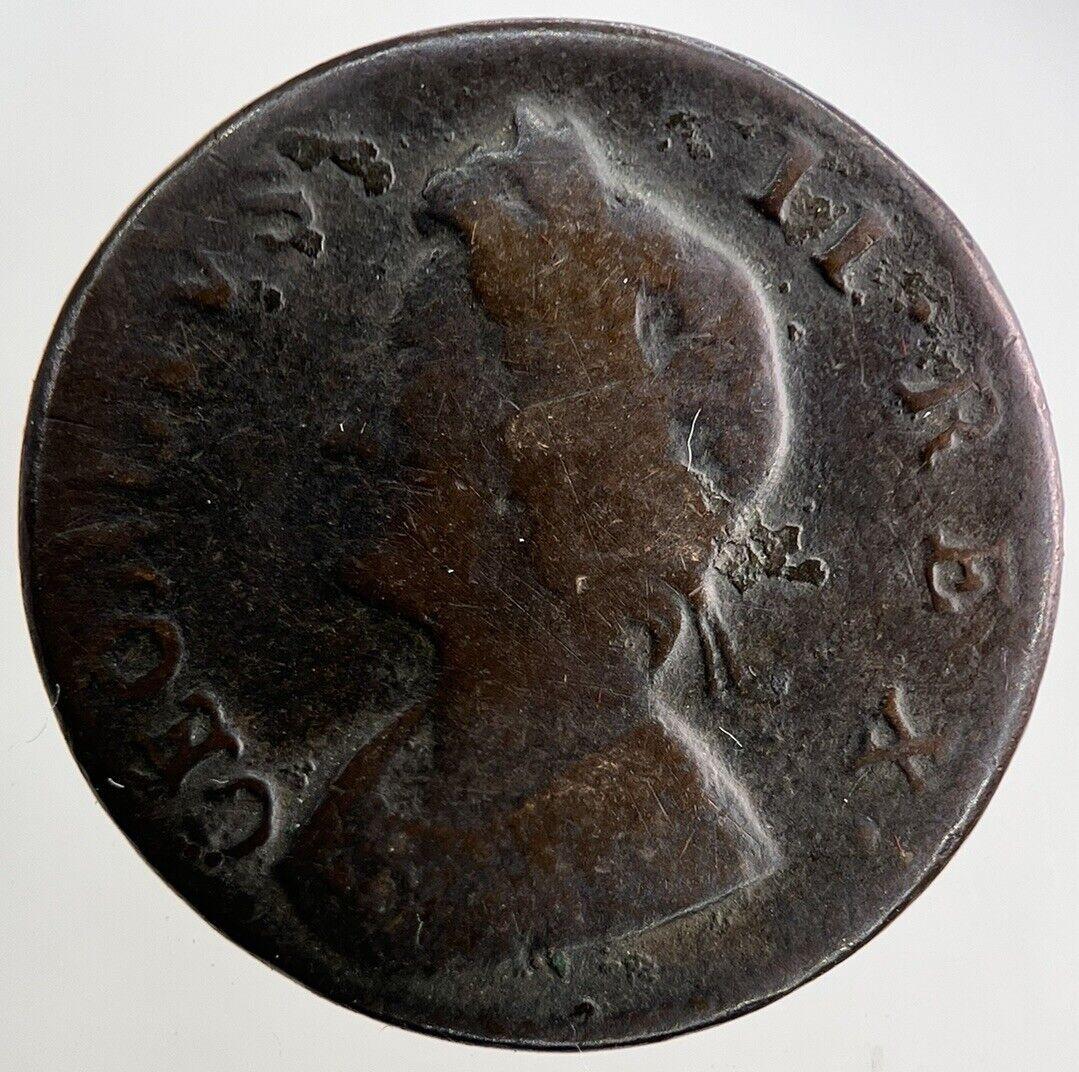 1735 George II 2nd Farthing Coin | Fine Collectable Grade