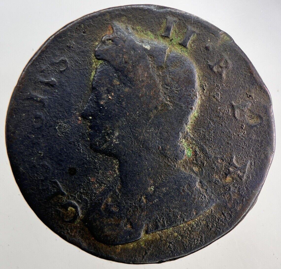 1734 George II 2nd Half-Penny Coin | Fine Collectable Grade