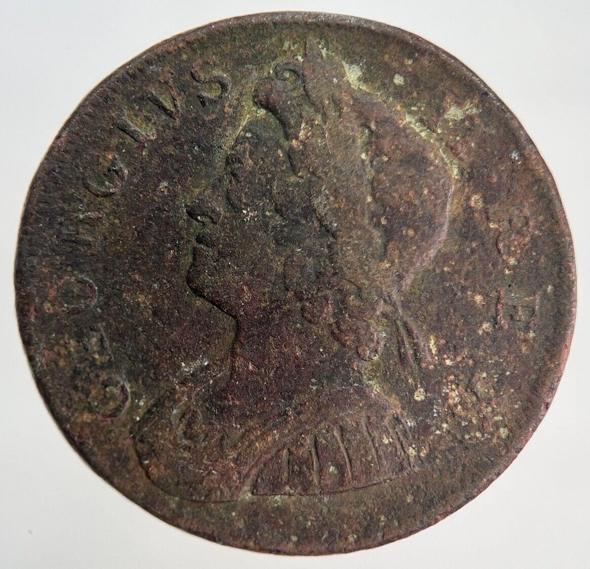 1739 George 2nd II Half-Penny Coin | Collectable Grade | a1987