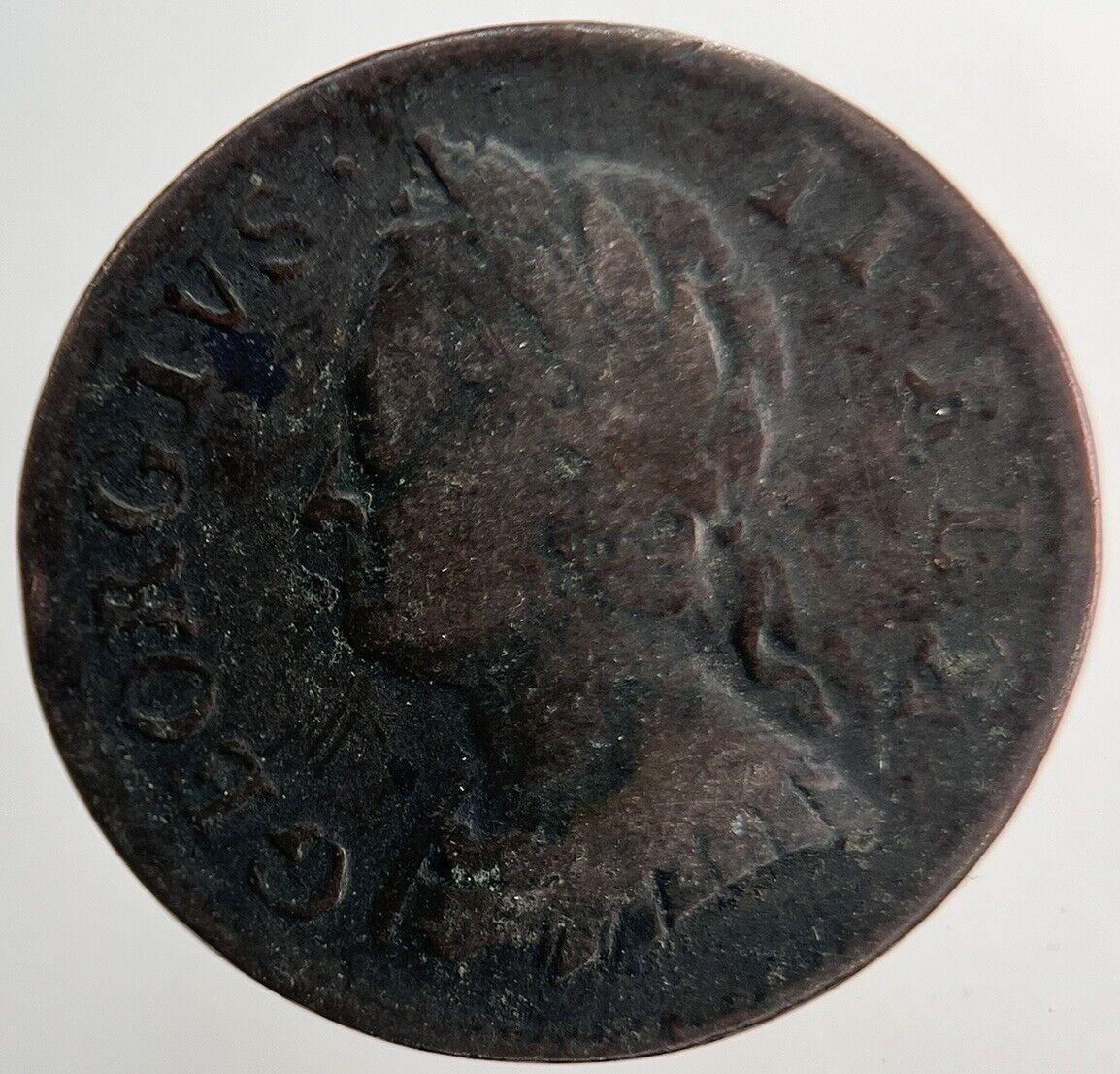 1754 George II 2nd Farthing Coin | Fine Collectable Grade | a5391