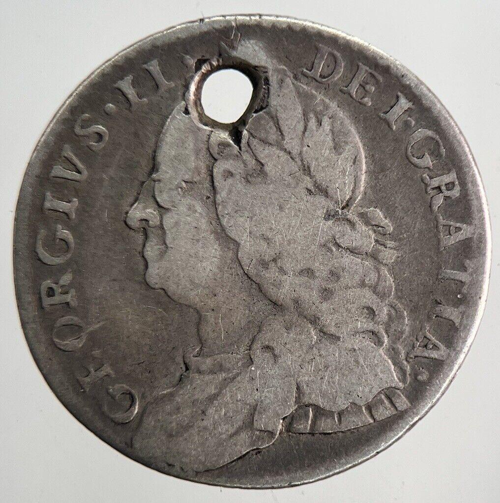 1757 George 2nd II Sixpence Silver Coin | Collectable Grade | a9891