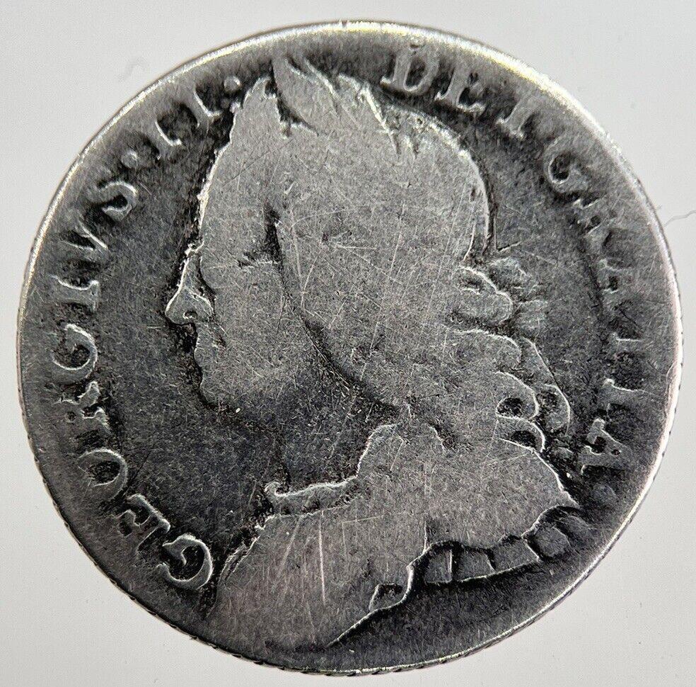 1757 George II 2nd Sixpence Silver Coin | Collectable Grade | a8796
