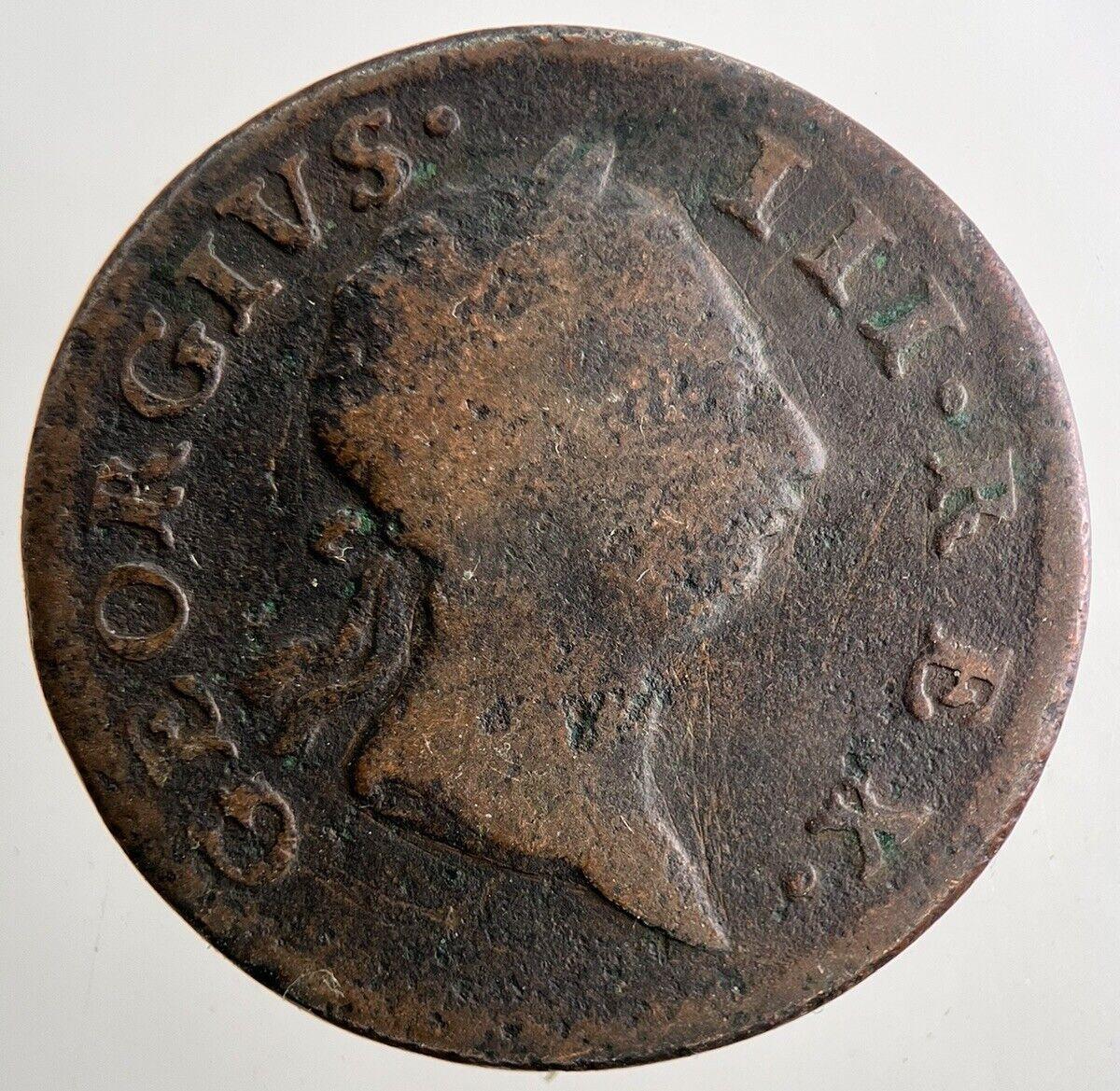 1769 George IV Irish Hibernia Half-Penny Coin | Fine Collectable Grade | a9489