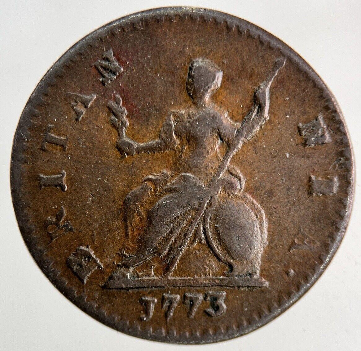1773 George III 3rd Farthing Coin | Very High Grade