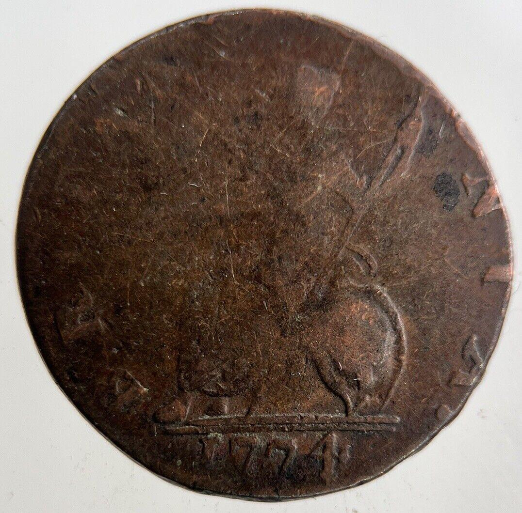 1774 George III 3rd Farthing Coin | Fine Collectable Grade