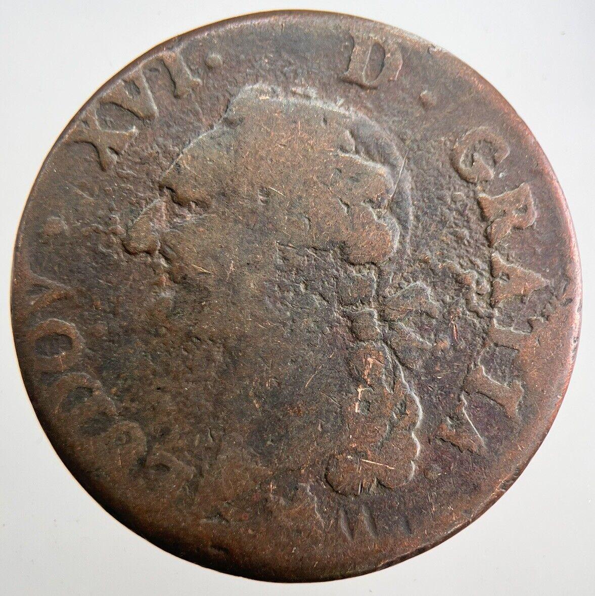 1774-1792 France 1 One Sol Coin Louis XVI | Collectable Grade