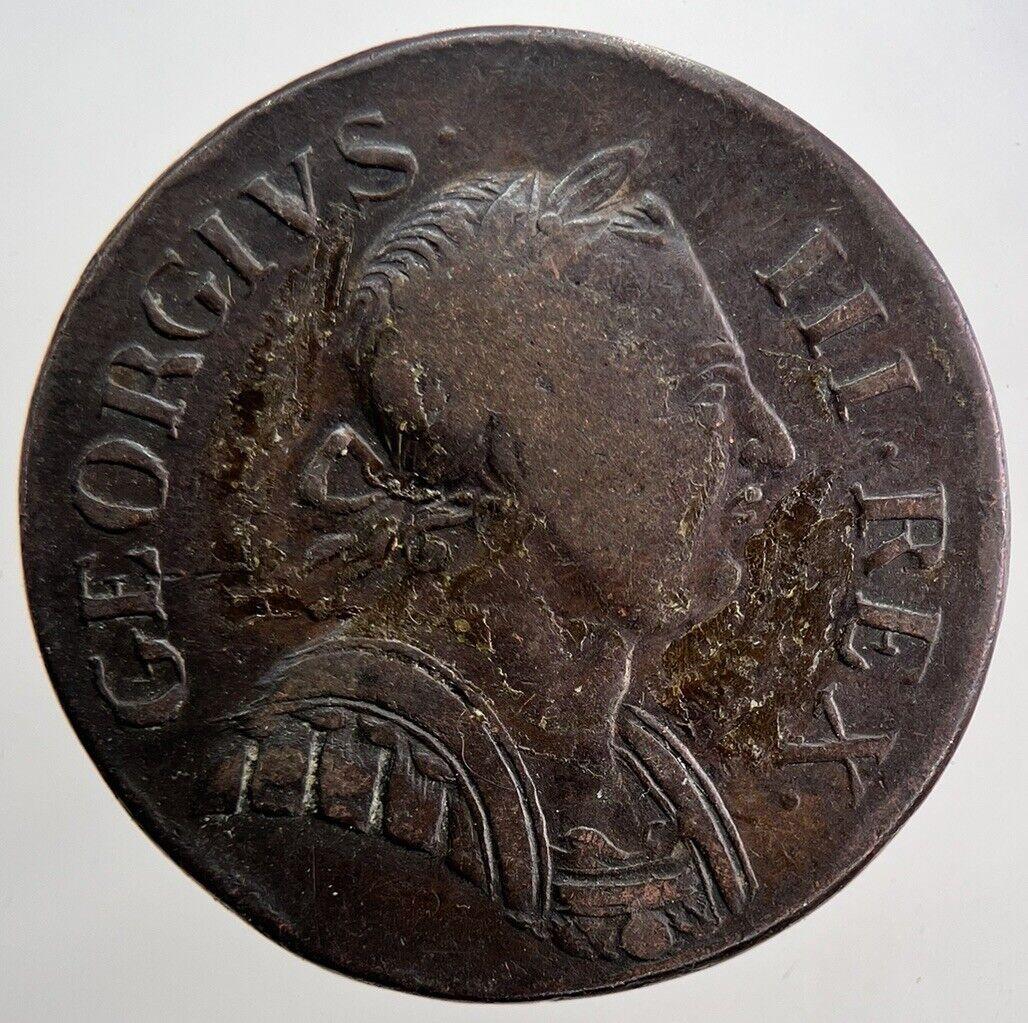 1775 George 3rd III Half-Penny Coin | Fine Collectable Grade | a6042